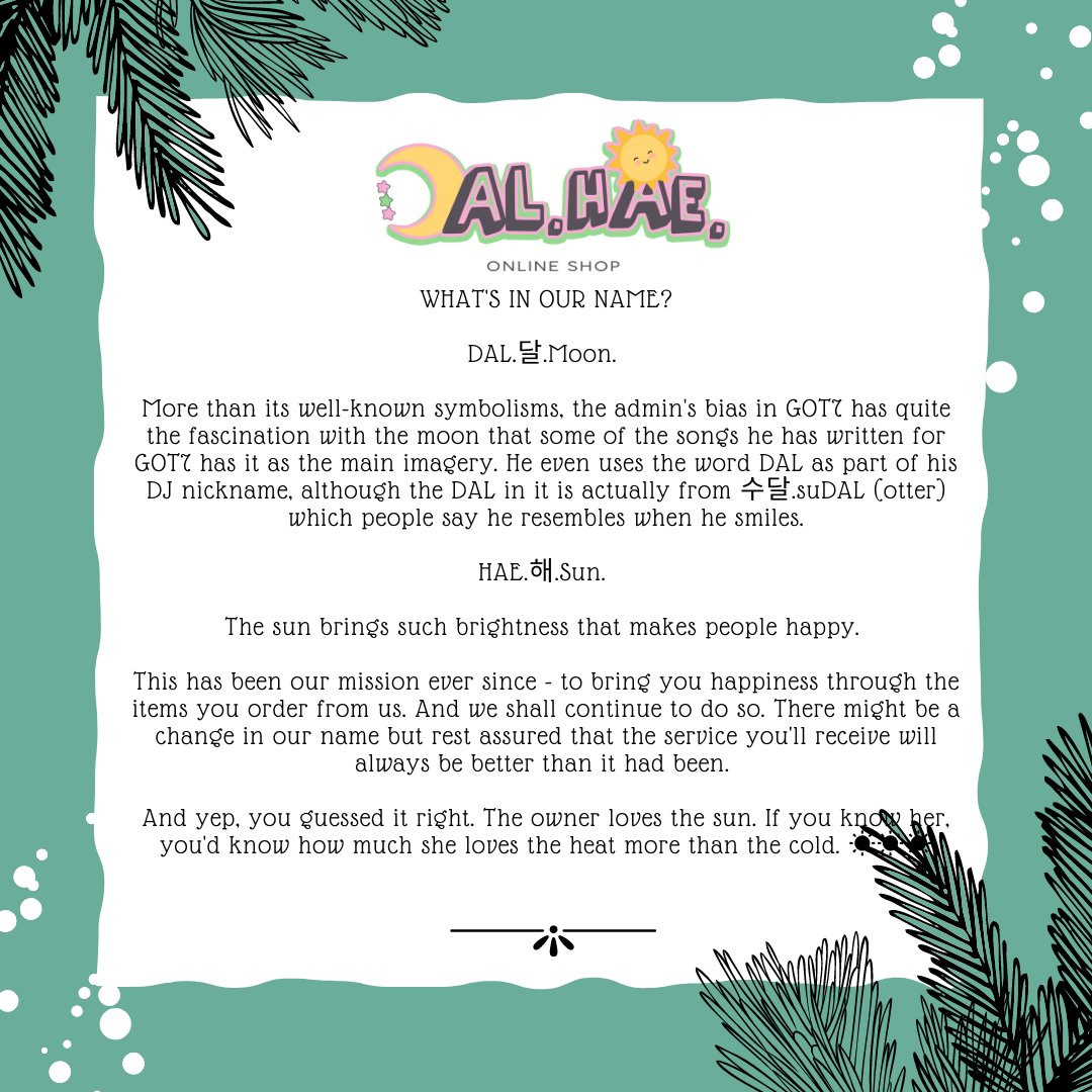 dalhae1727's tweet photo. DAL🌙.HAE☀️. has arrived!

Thank you for staying with us all those years we had been G&amp;D and hoping you'll still be here as DAL.HAE. starts its journey. 💚🌸

#PHGO #dalhae #달해 #GO #Pasabuy #ProxyBuying #GiftingService #VCEAppAssistance https://t.co/hyZJlSdWcL