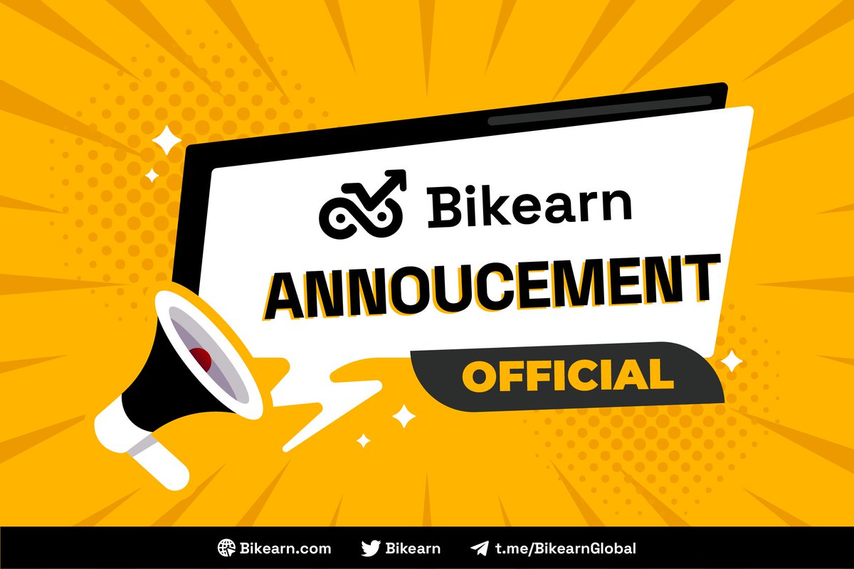 BIKEARN ANNOUNCEMENT

Due to some issues with the app, a large number of users are still unable to access the app

We are currently working on it and will re-upload a new version at 3AM UTC June 16th

We are so sorry for this inconvenience, please be patient

Regards,