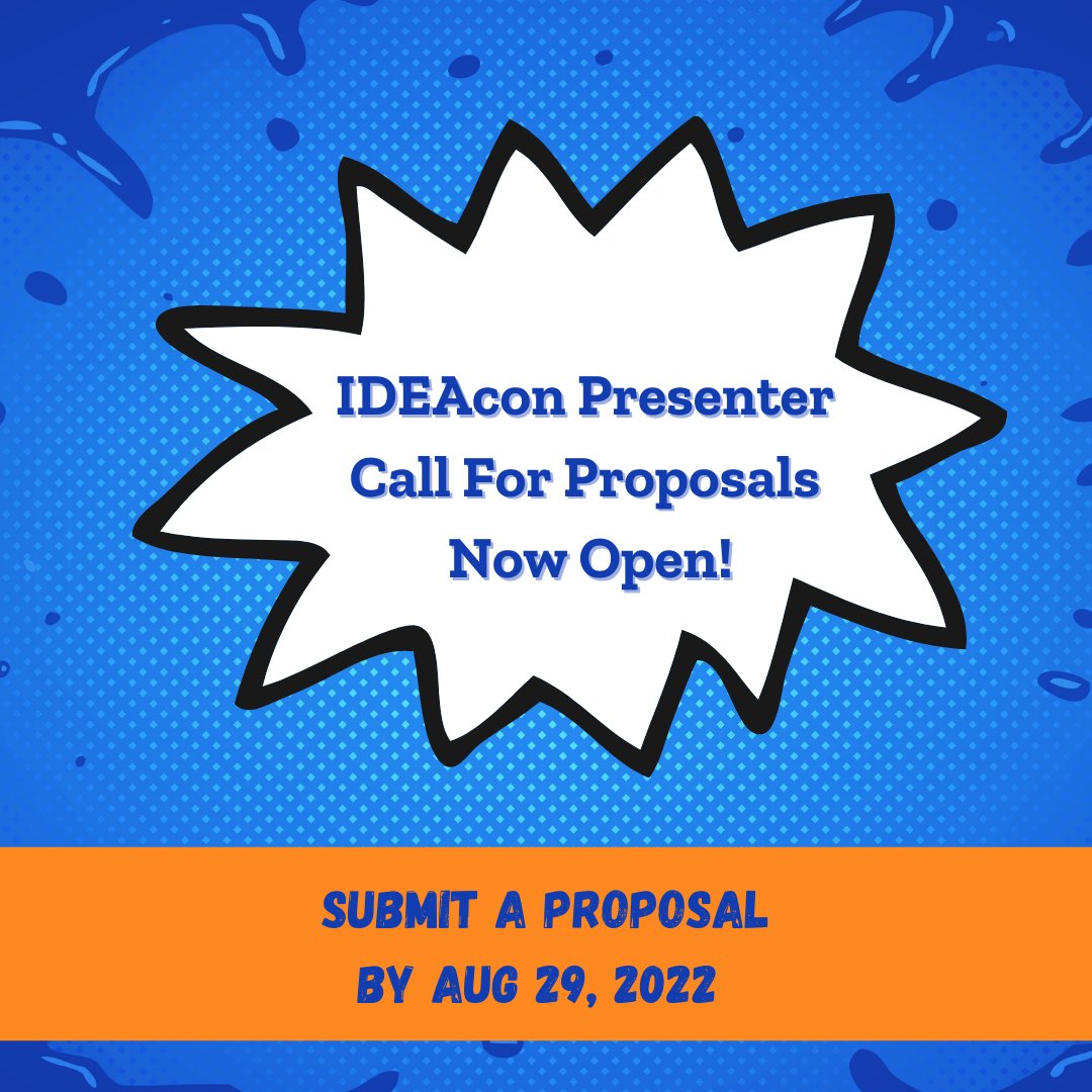 As a member of this year’s IDEAcon Committee, I invite all my fellow educators to submit a proposal to present at #IDEAcon 2023! 

Share your passion & expertise w/ other #educators: ideaillinois.org/ideacon2023/pr… 

#EdTech #EdChat #ideail #ISTE #ISTElive22 #ILedchat @ideaillinois