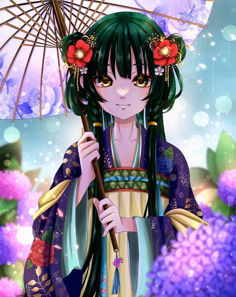 額付き】手描きイラスト オリジナル 創作 原画 紫陽花 梅雨 白 額付き】手描きイラスト オリジナル 創作 原画 紫陽花 梅雨 白