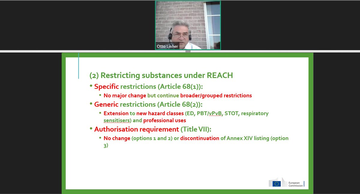 @Shell 'We will do an advance planning of upcoming restrictions so that industry has the necessary time to make #investments & to adapt. We're also planning to link that work to the #TransitionPathway that we're currently discussing with industry', Otto Lihner @EU_Growth #REACHrevision