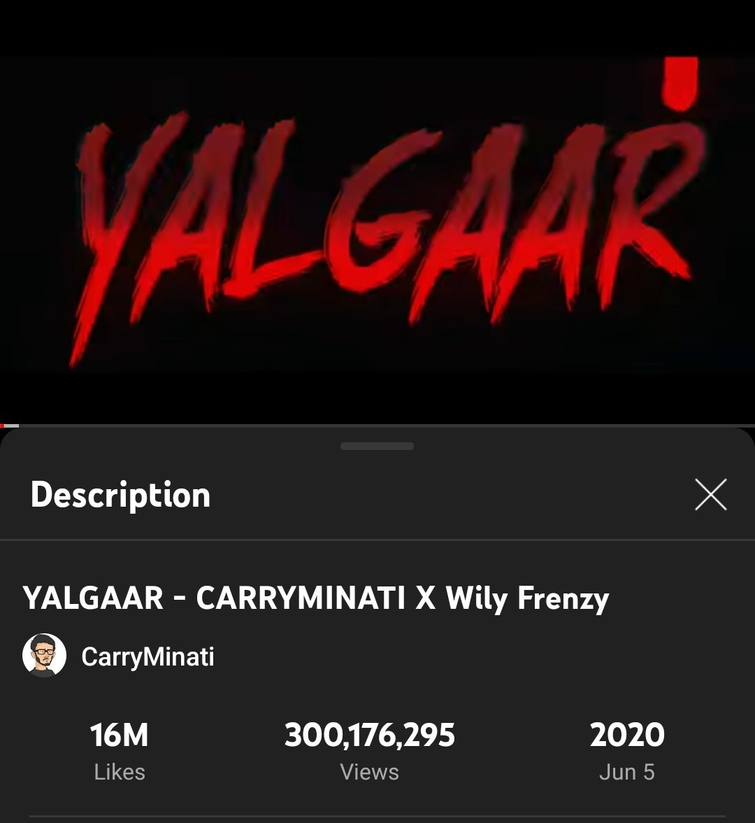 CarryMinati's tweet photo. Yalgaar ho!  #300mil 🙏🙏 https://t.co/jEg6H3zvVz