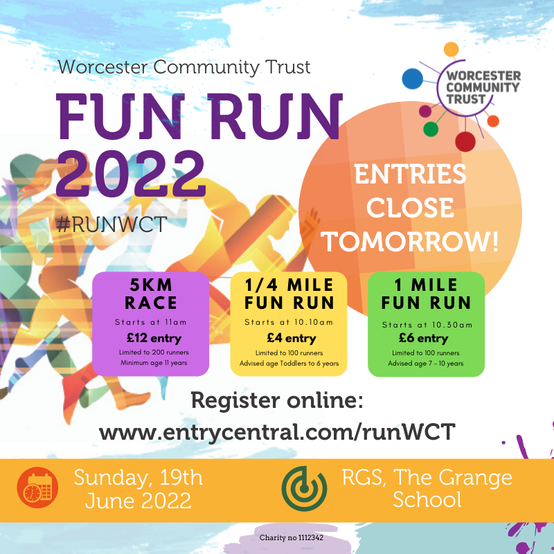 WCTrust's tweet photo. Save time on the day and book ahead for our Fun Run this Sunday! Online entries close tomorrow.
The event will help raise funds for WCT, to help us continue our work across the city. π
Find out more about the event and our work here
https://t.co/cxTv1dxONO
#RunWCT https://t.co/bBUrxzvBNJ