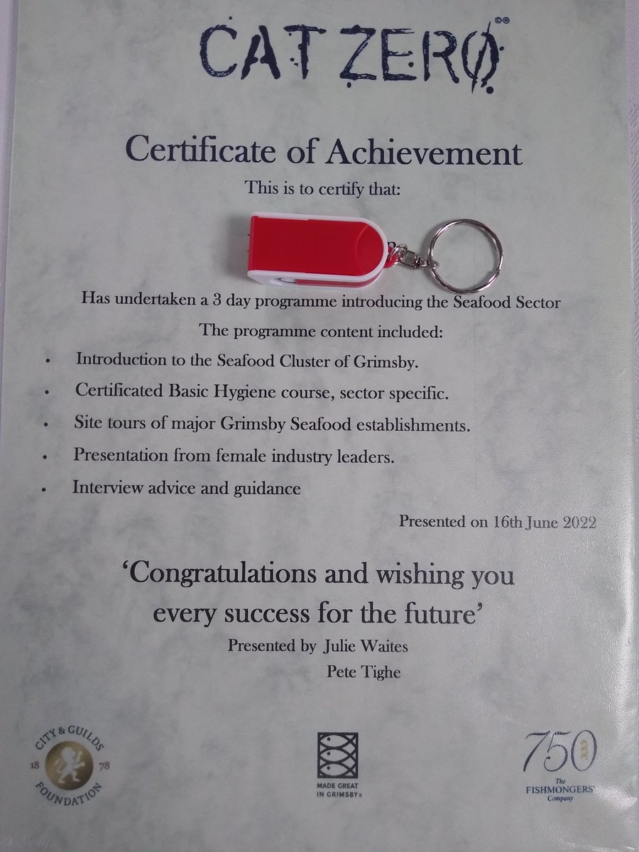 Day 2 - looking forward to another day with our ladies, speaking to various seafood businesses in #Grimsby Yesterday the group completed the following course, and issued certificates, they were delighted to add their CV's and skill set. @CatZeroOfficial @grimsbyfishnear @UK_WIF