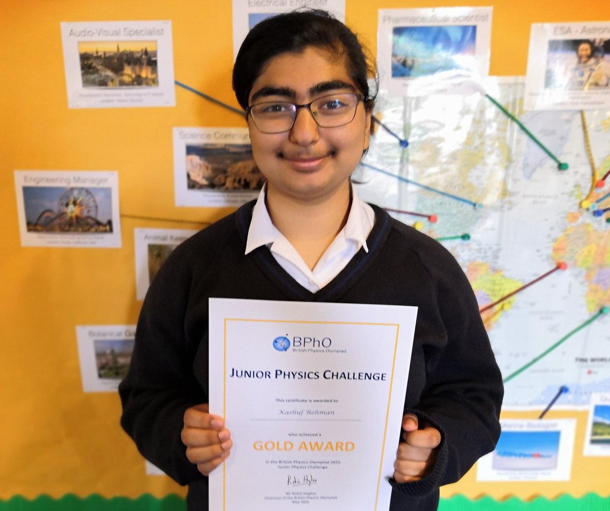 Royal High School Bath Physics (@rhsbphysics) on Twitter photo Congratulations to the <a href="/RoyalHighBath/">Royal High School Bath</a> Y10 students who took part in this year's <a href="/TheBPhO/">The BPhO</a> Junior Challenge, but especially to Kashuf who gained a Gold award. Her result put her in the top 100 of the female students who entered the competition #gdstgirl #makingtheirmark in #physics Congratulations to the <a href="/RoyalHighBath/">Royal High School Bath</a> Y10 students who took part in this year's <a href="/TheBPhO/">The BPhO</a> Junior Challenge, but especially to Kashuf who gained a Gold award. Her result put her in the top 100 of the female students who entered the competition #gdstgirl #makingtheirmark in #physics