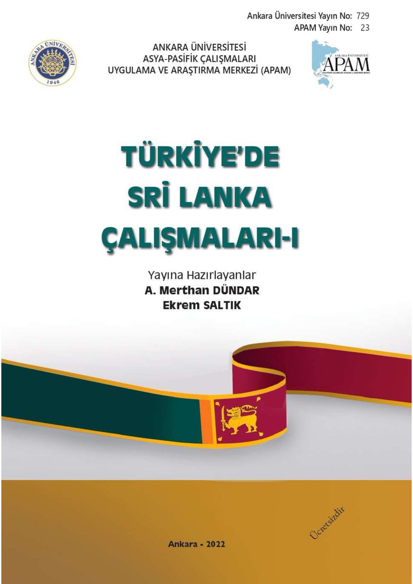 a_merthan's tweet photo. APAM ÇALIŞIYOR🧿.
TÜRKİYE'DE SRİ LANKA ÇALIŞMALARI-I 🇹🇷🇱🇰🇹🇷
PDF OLARAK YAYIMLANMIŞTIR.
MATBU HALİ 1 TEMMUZ'DA. ÜCRETSİZ ERİŞİM:
https://t.co/FZEB3samzx https://t.co/pMRX3TaSRm
