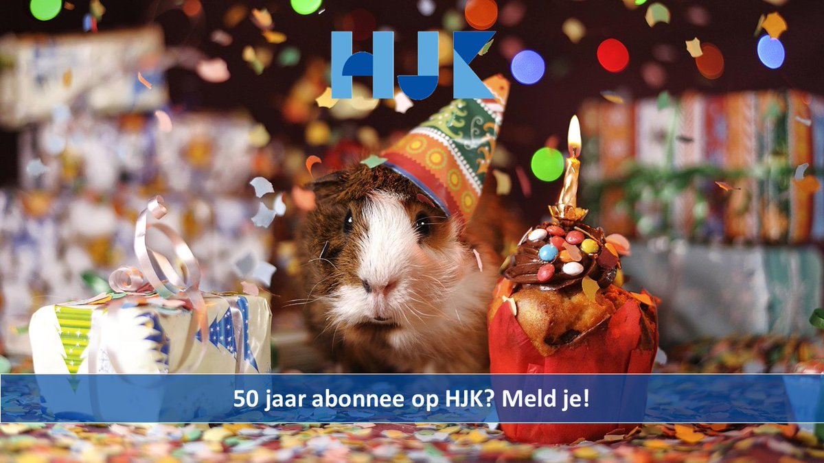 HJK bestaat in september 50 jaar! Daarom zijn wij op zoek naar abonnees vanaf het eerste uur. 

Ben je al 50 jaar lid, stuur dan een mail naar: hjk@thiememeulenhoff.nl. En vier het feest met ons mee! #HJK50jaar