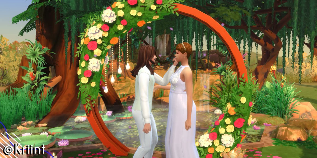 Last one! A more exotic spot for a wedding featuring multiple small waterfalls and a pond 🌴

Speed Build: youtu.be/RqF10pDbEQE
#ShowUsYourBuilds #TheSims4