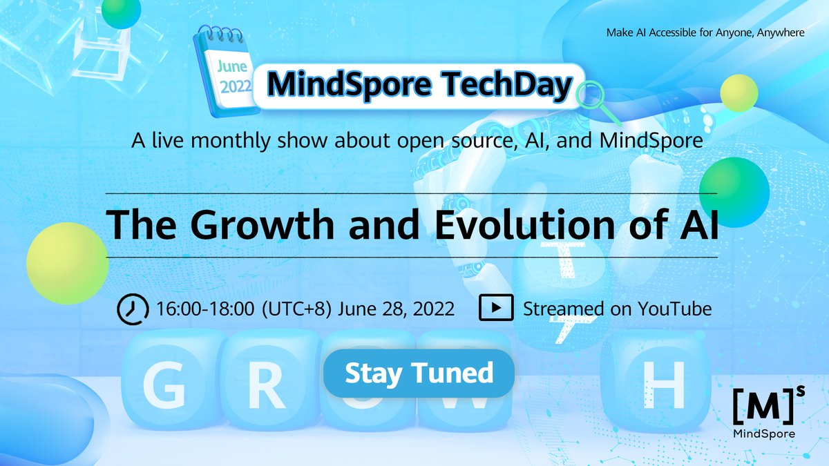 MindSporeOSS's tweet photo. #AI makes things easy. But making AI? FAR from easy.🤔 Join us on June 28 to hear AI's epic story and what's to come. 👉Register for #MindSporeTechDay at https://t.co/cYDbdWD6Of #OpenSourceTogether https://t.co/3DR9nnkgd4