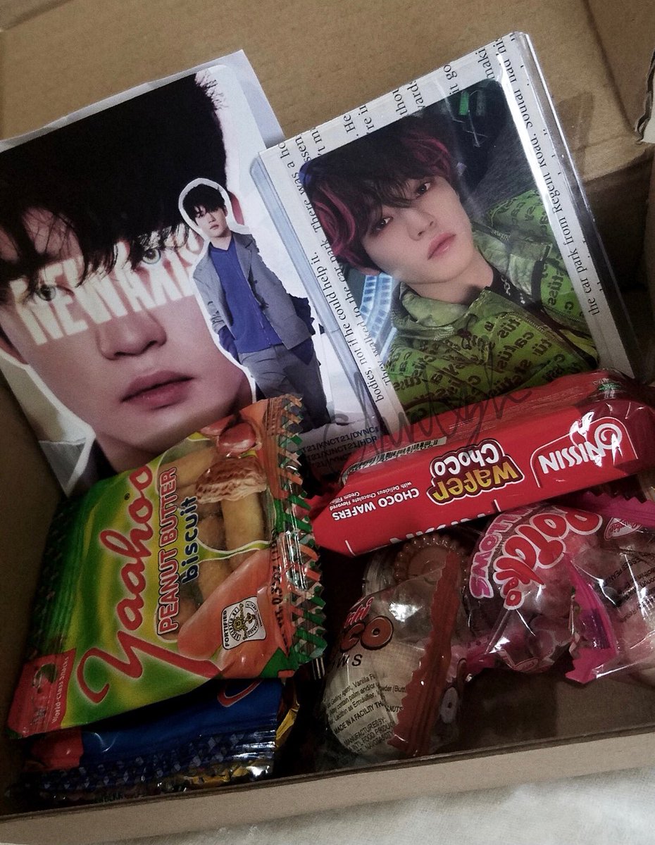 chnlxzh's tweet photo. [ #hapizaemails ] 

♡ → #1291thx

thank you for trading with me!! 😭✨💚 @JH4SC chenle digi pc arrived safe and sound 😌🥰 thank you for the secured packaging and for the snacks 🥺 https://t.co/kOIhCMbe2c