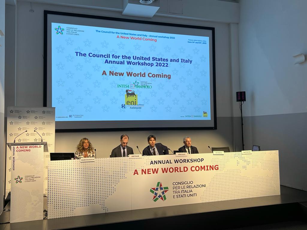 consiusa's tweet photo. Europe-USA: What’s Next after the War in Ukraine? Great discussion moderated by @aspeciale with the intervention of Thomas Smitham @USConsMilan @AmbasciataUSA, Emma Marcegaglia, Giampaolo di Paola, @StefaniaBattis4. #consiusa #war #ukraine #USA #Italy @eni @intesanpaolo @riotta https://t.co/u9tqMi7Hbm