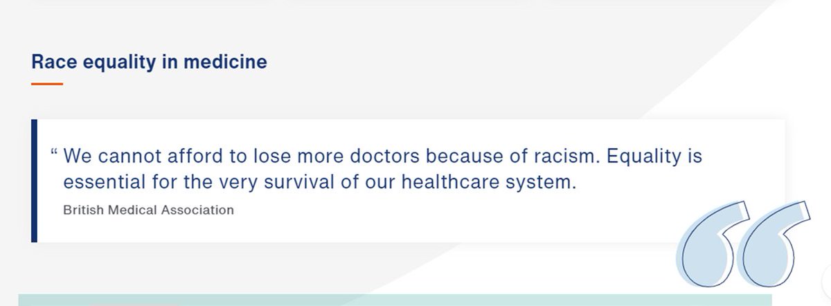 @TheBMA report today shows high levels of racism experienced by ethnic minority doctors (76%) - this comes from colleagues & patients, but much of it goes unreported
We must do better to tackle this  
#BMAraceequality @rcpsych 
bma.org.uk/race-equality-…