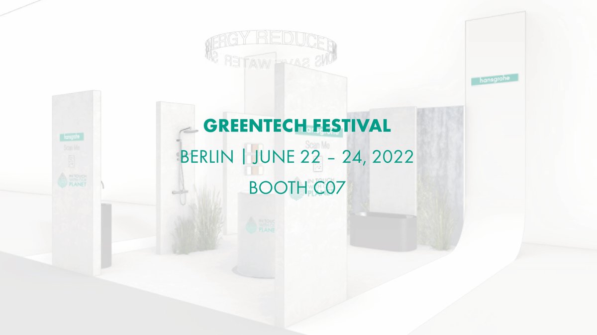 At the @greentech_fest (June 22-24 in Berlin) we will show a live installation, in which visitors can experience how much CO2 savings potential there is in an average #bathroom – all via Augmented Reality.  #intouchwithourplanet #togetherwechange