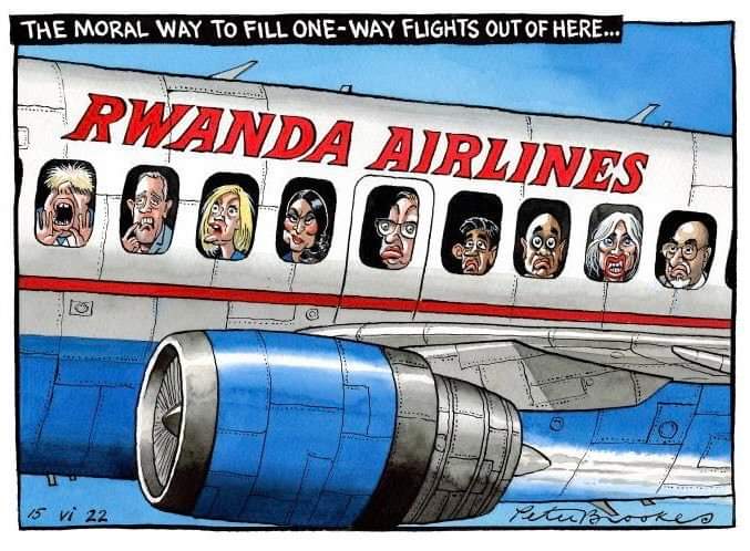 paulbully's tweet image. How to solve most of the UK's problems with one flight. 
Throw Farage, Rees-Mogg, and Banks in the hold.
Murdoch, along with Sun, Mail, Express, and GB News officials, can be strapped to the undercarriage. 

#CorruptToriesOut #JohnsonOut #PatelOut #Rwanda #RwandaDeportations