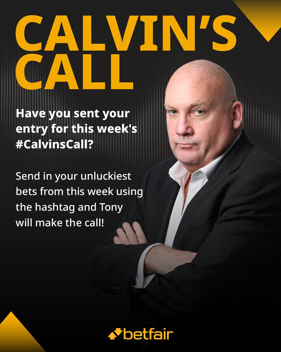 BetfairRacing's tweet photo. π Did you suffer an unlucky Ascot loser today?
π° We could be paying it out as a winner with Calvin's Call!
β Tweet us your losing bet screenshot using the hashtag #CalvinsCall
β
@tony_calvin will pick out a few he deems the unluckiest and we will pay out on Monday! https://t.co/sqIirfOEUl