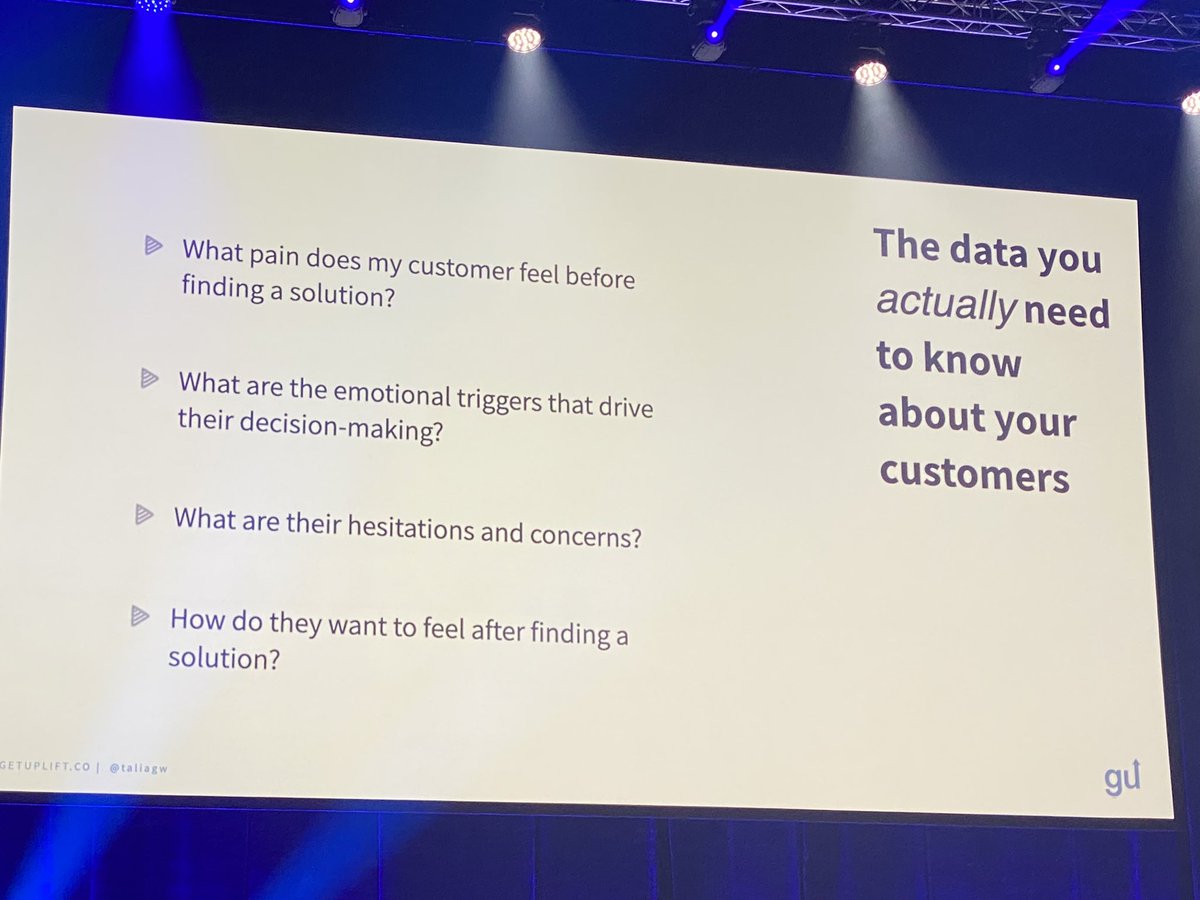 skambach's tweet photo. Conversions are triggered by emotions. Ask for the WHY, not the WHAT and HOW. Ask the right questions #gms22 https://t.co/1Rr8iPkWeN