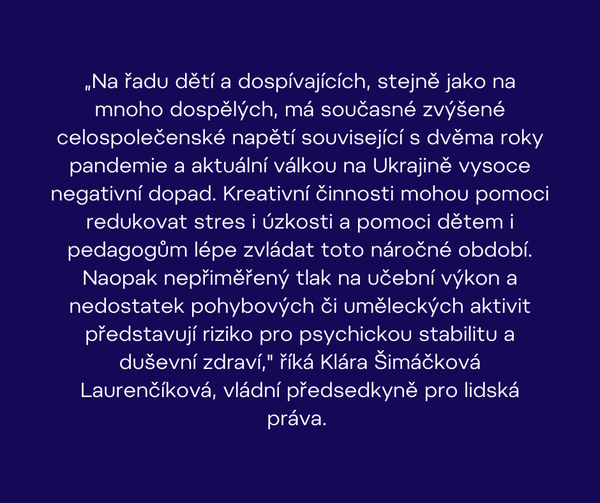 PlatformaUmenim's tweet photo. ✧ Vyzýváme ke zvýšení podpory duševního zdraví dětí v době postpandemické a ukrajinské krize a nabízíme spolupráci při realizaci navržených opatření. https://t.co/wcR0bhVuQJ
