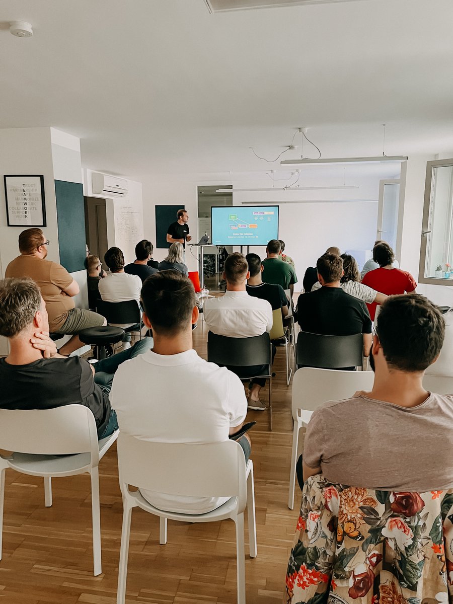 SQUERdev's tweet photo. Thanks to everybody joining yesterday's Apache Kafka® Meetup by Confluent at our office where Jan Svoboda and @duffleit shared their knowledge on stream processing with Apache Kafka® using ksqlDB and potential real-world pitfalls 💡 https://t.co/u5FFvCy96j