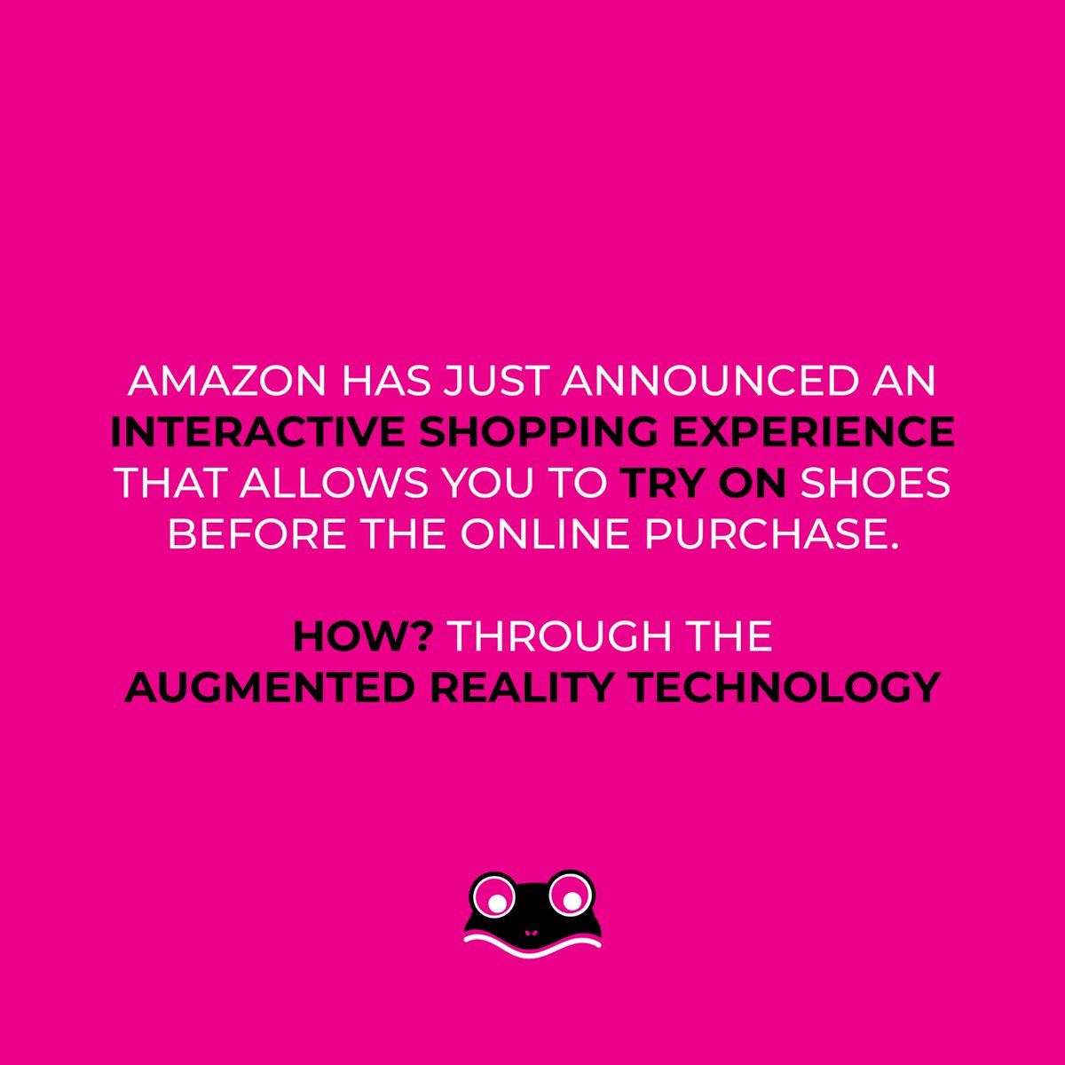 pinkfrog_io's tweet photo. Buying shoes online is about to get way easier and fun.

Thanks to Amazon Try-On and its Augmented Reality tool. 
Check it yourself downloading the Amazon app

Follow us to learn more about crypto and spread the word to your friends who are interested in this world!
@pinkfrog_io https://t.co/5rTToTeq9r