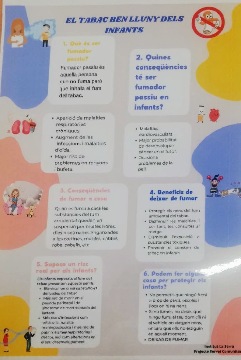 El tabac, ben lluny dels infants! Servei Comunitari de 4t sobre els efectes del tabac. Us animem a compartir els materials creats per les noies i nois de 4t! agora.xtec.cat/inslaserrasaba…