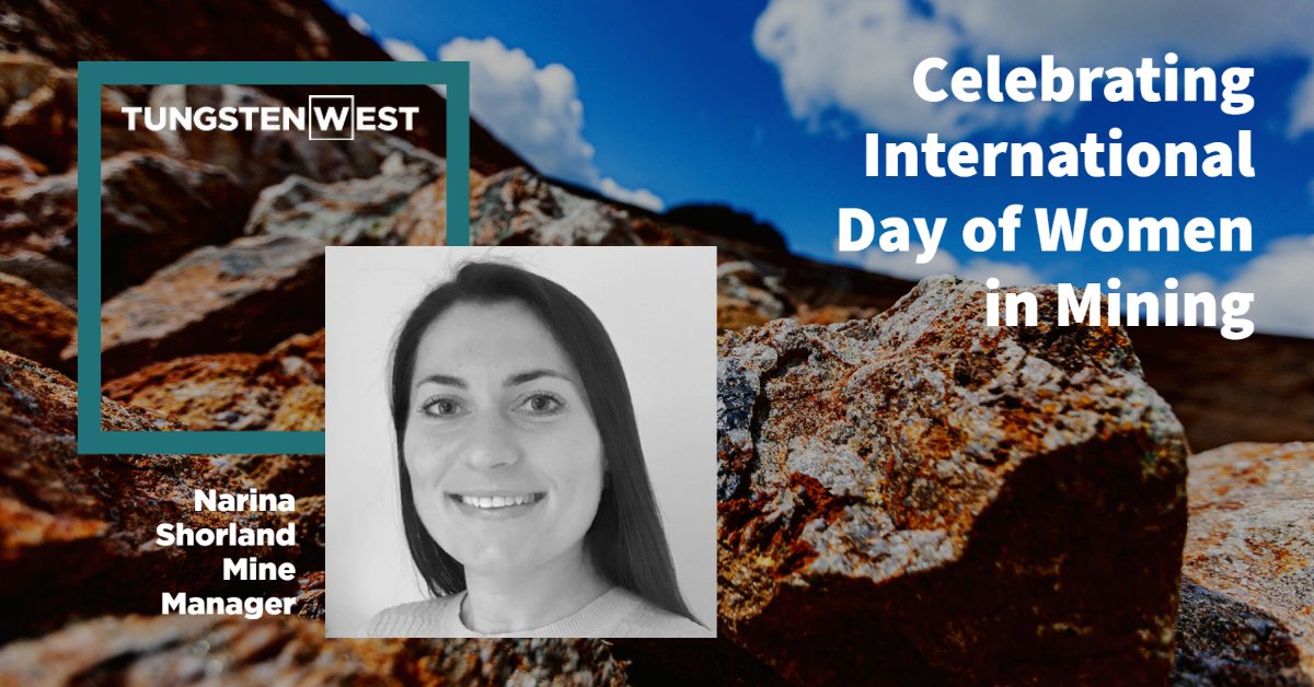 We are celebrating International Day of Women in Mining #IDWIM2022 by showcasing Narina Shorland, our Mine Manager at the Hemerdon Mine <a href="/WIM_UK/">Women in Mining UK</a> #WIM100 #ukmining 
tungstenwest.com/post/tungsten-…