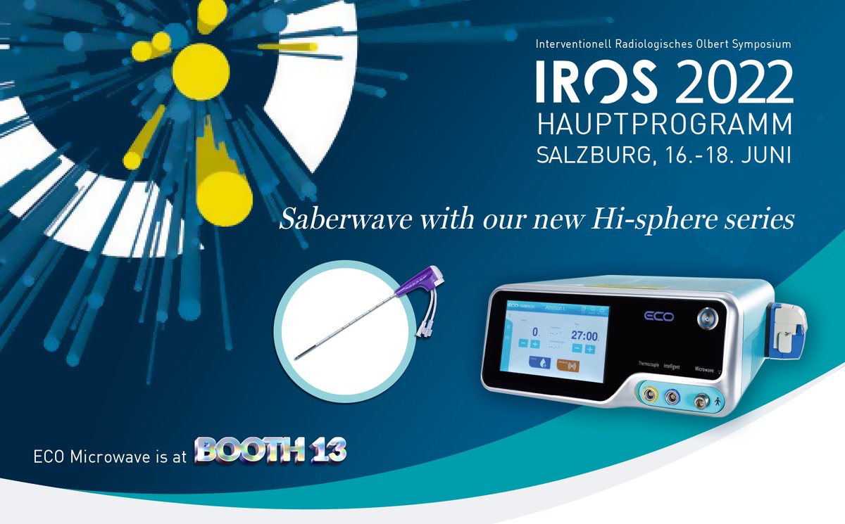 MicrowaveEco's tweet photo. #ECOactivities 
📢📢
#IROS2022
Starting from tomorrow 📅16th to 18th, we will be at Booth #13 to present you our latest Generator SABERWAVE and MWA technology.
Don't miss and come for a demo!

#radiology #ECOMicrowave #medicalequipment #health #interventionalradiology https://t.co/aFLFtk7aoO