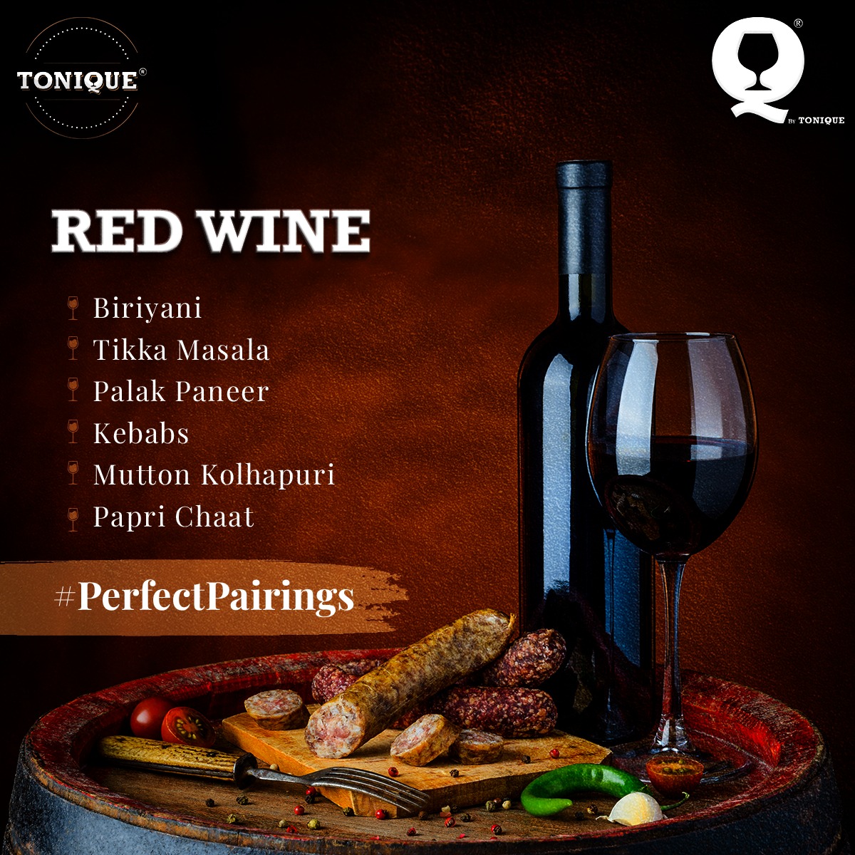 ToniqueIN's tweet photo. Red wines have a strong taste, and it needs food with an equal or stronger taste so you can taste the difference between the wine and the food
#PerfectPairings #RedWine #FoodPairings #WineAndDine #ToniqueWinesAndSpirits #LiquorStoresIndia #LiquorstoreHyderabad #AlcoholicBeverages https://t.co/CoWJOuu1H9