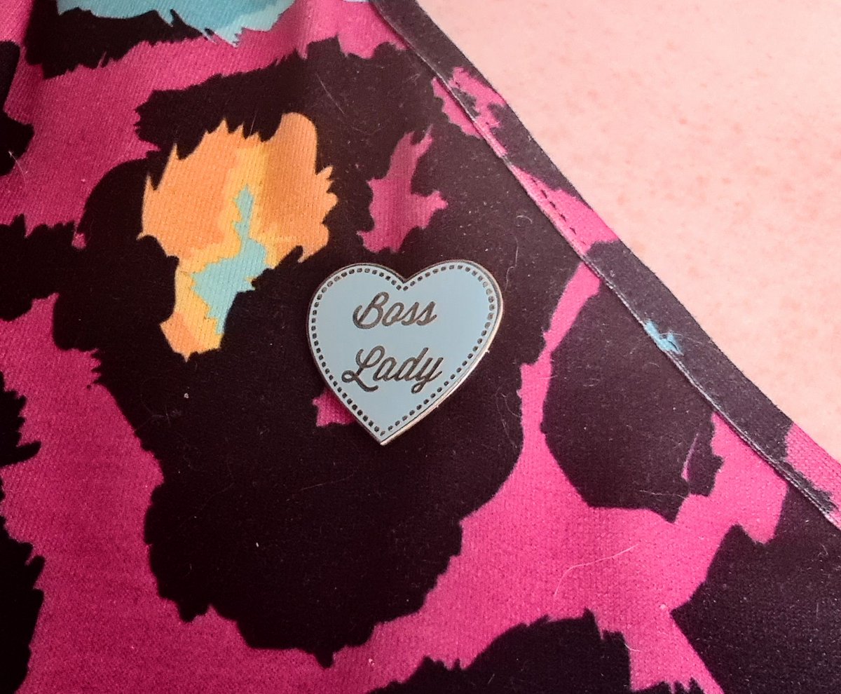 SharonMcMeekin's tweet photo. One #DPCCAT launch webinar down, one to go! Wore my "Boss Lady" pin today for some extra girl power. https://t.co/fr6w4jIjKJ