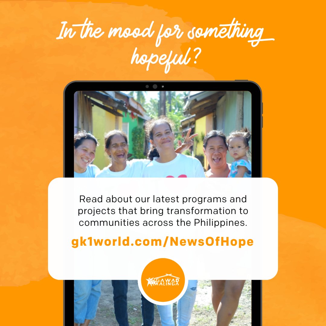 #NewsOfHope: The work of Gawad Kalinga spans far and wide. ✍🏻

Our 2020-2022 newsletters are now available online: gk1world.com/NewsOfHope