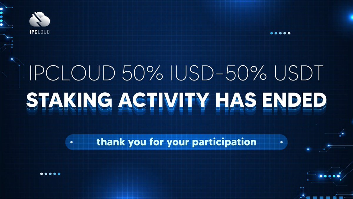 IPCOfficial_'s tweet image. A big thank you to our #IPC fam 🥂

This marks the official end of the #IPCloud Staking Pool Activity #1, thank you for your participation 🙌

#digitalwallet #IPCtoken #IPCapital