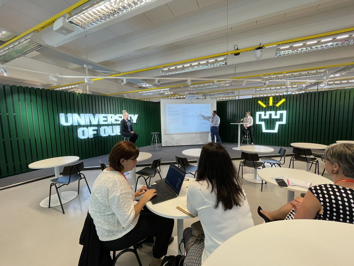 ULiegeRecherche's tweet photo. How to engage #research in post-industrial cities? Topic of the day at the 2nd @UNIC_EU conference hosted by @UniOulu 🇫🇮 with all partners. #UNIC4ER #UnicOulu #UnicCityLabs 
👉 https://t.co/sFtHn2dyhh https://t.co/NnJ4kbHAn4