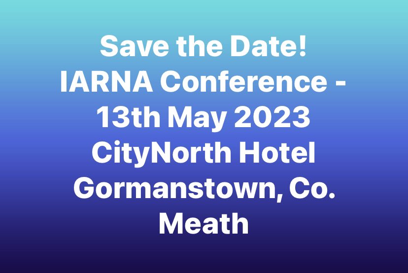 IARNAconference's tweet photo. Save the date! https://t.co/y4pq6507Ln
