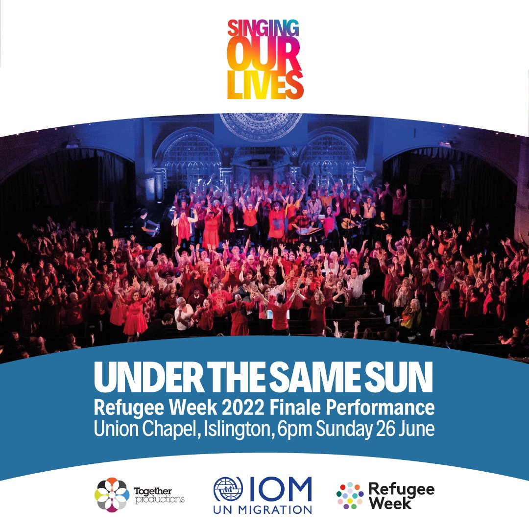 Hugely excited for this!

The Singing our Lives project by <a href="/Together_Create/">Together Productions</a> brings together people local to the UK with displaced people to compose &amp; perform new music, celebrating <a href="/RefugeeWeek/">Refugee Week 🧡</a>.

Tickets below
bit.ly/3HtmweX