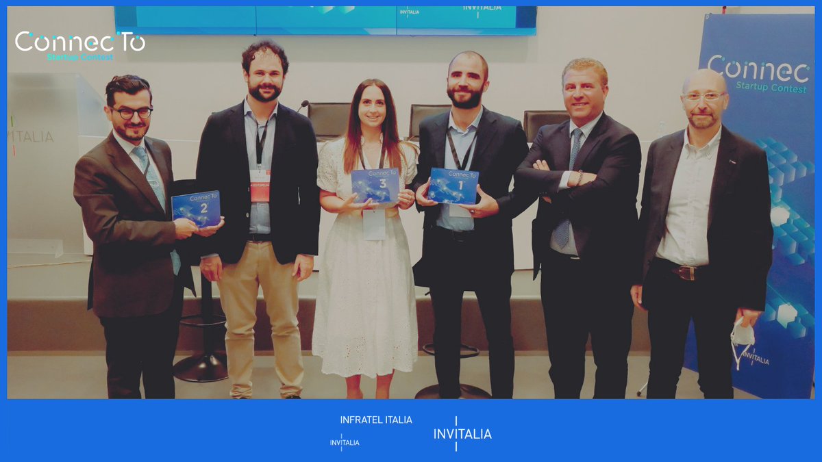 Infratel_Italia's tweet photo. Chiusa la prima edizione di ConnectTo Startup Contest, la prima call for ideas di #InfratelItalia per innovare il settore #TELCO.
Con grande entusiasmo annunciamo i vincitori della prima call:
🏆 Sensoworks
🏆 Fifth Ingenium
🏆 @ToBe_srl
➡️https://t.co/EGyokmJhal https://t.co/qgwv651XwG