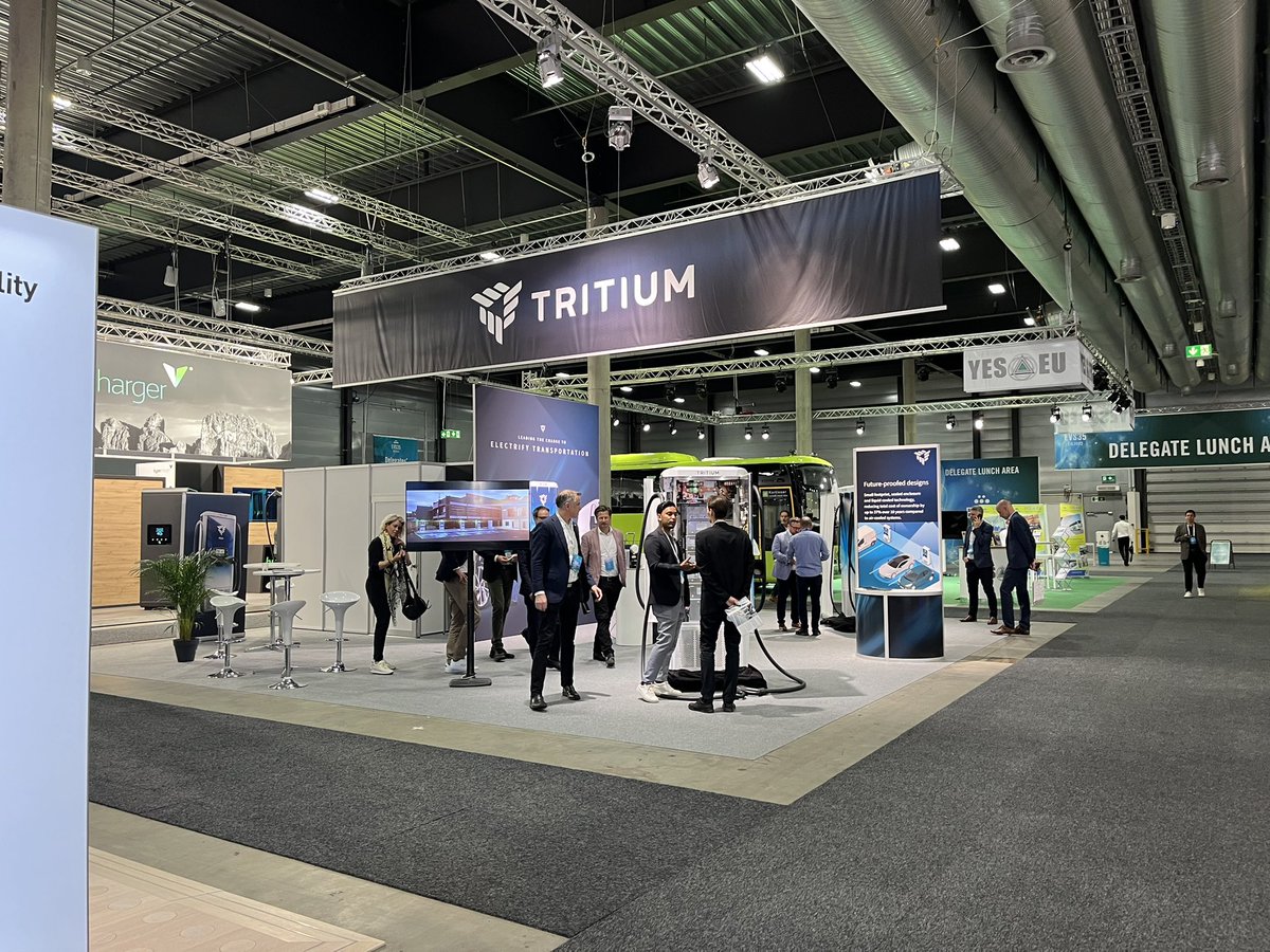 ozpaulfox's tweet photo. The global EV industry is booming! Great to see Aussie tech success story @TritiumCharging at the epicentre of the clean transportation revolution.  Their stand at at @EVS35_ Oslo has been overwhelmed with interest in PKM and RTM models. @EvieNetworks https://t.co/xyHjWmaQDv