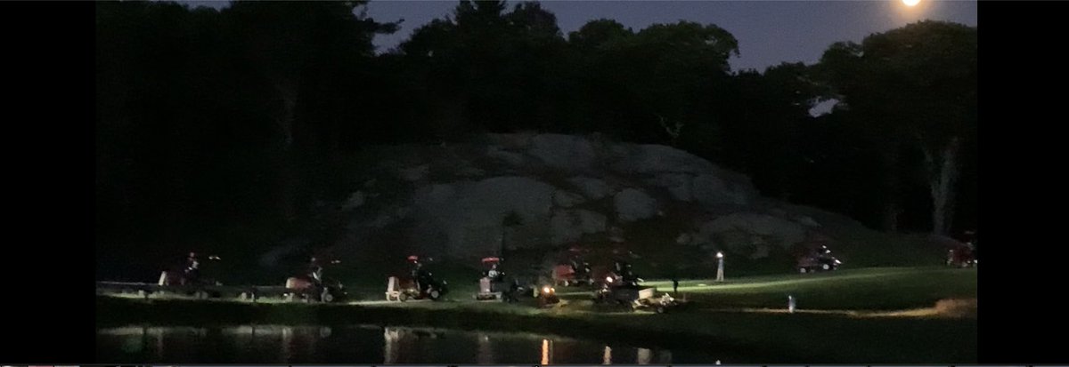 Practice Rounds - Day 3 beginning….a fleet of Toro fairway mowers heading into the 10th hole. #USOPEN2022 #Tororediron