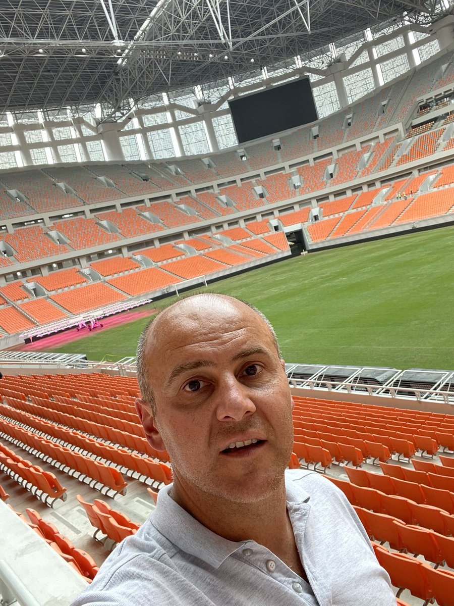 RobertoGrassi's tweet photo. One of the best part of my job… visiting new stadiums! And see where the industry is going… #MakingFootballTrulyGlobal #U20WC #Indonesia 🇮🇩 https://t.co/SAZj4w0DQP