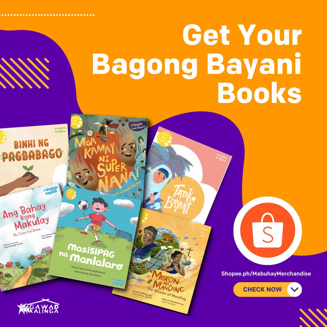 #TuesToShare: Our Bagong Bayani Books are still available! 

Pass on the important life values to your kids by sharing with them the Bagong Bayani Books. 

Place your orders at shopee.ph/mabuhaymerchan….