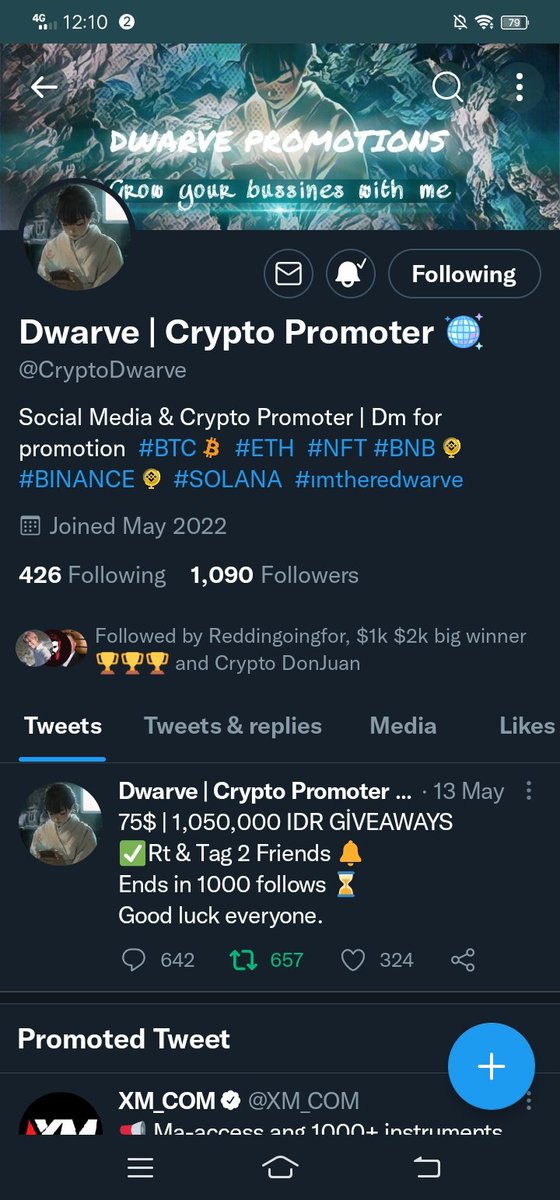ajabigwinsapril's tweet photo. @CryptoDwarve Done https://t.co/sgzD2tzO54