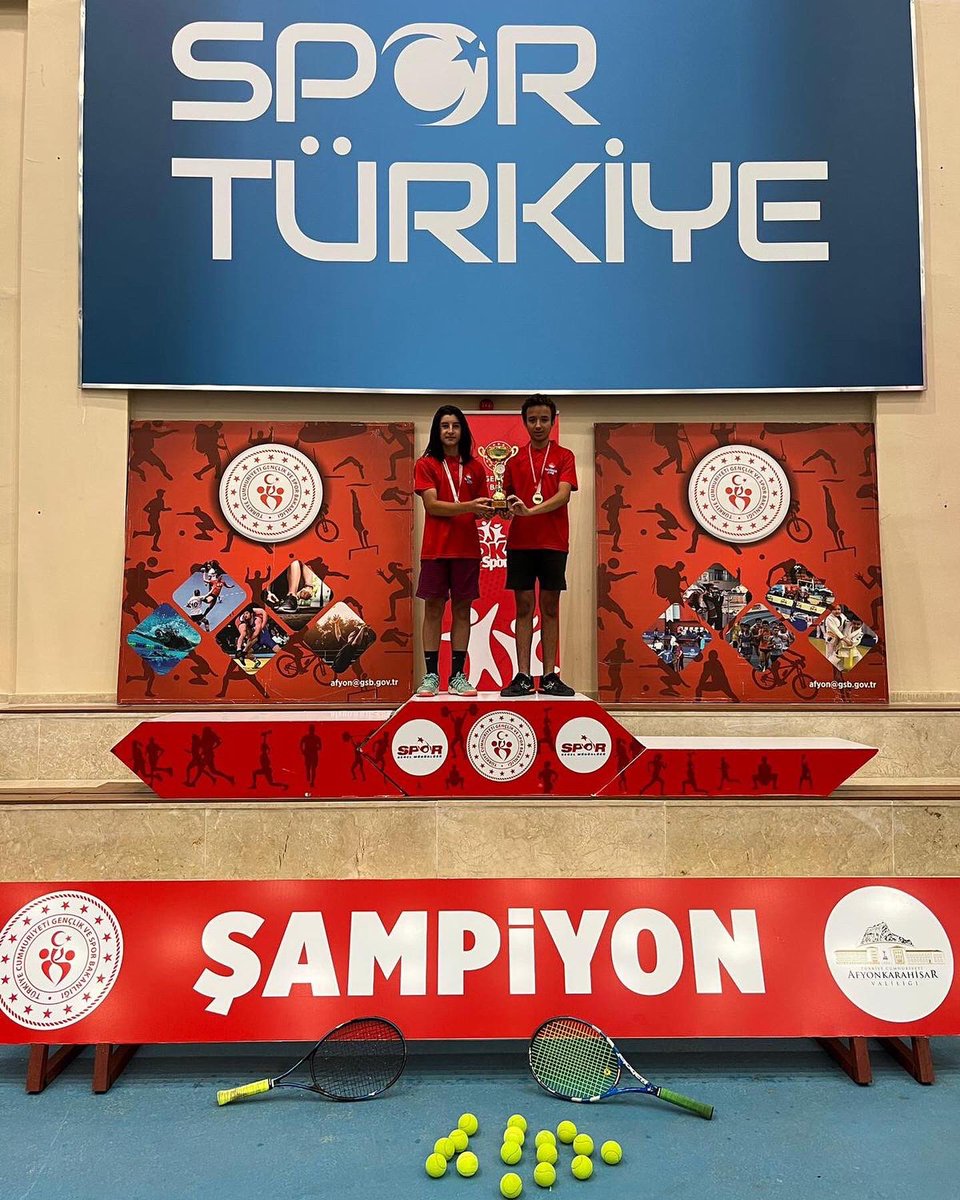 bahcesehirant's tweet photo. Okul sporları kapsamında Afyonkarahisar’ da yapılan Yıldızlar Tenis Türkiye Şampiyonasında Özel Antalya Bahçeşehir Koleji Parkorman Kampüsü Öğrencileri Çağan Çelik ve Kaan Oktay final maçında TÜRKİYE Şampiyonu olmuşlardır. Öğrencilerimizi ve emek veren antrenörlerini kutlarız. https://t.co/1YIcCyWT6C