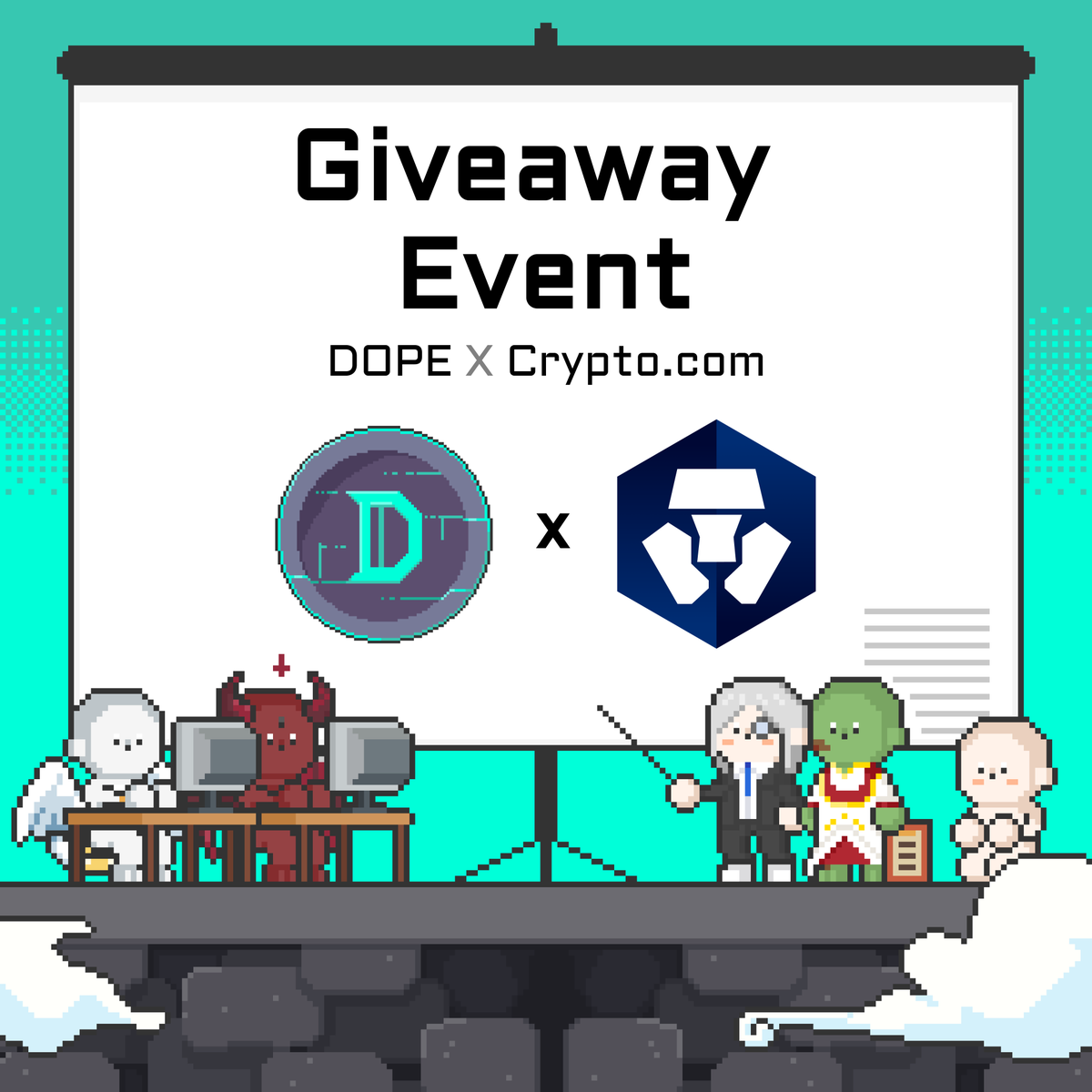 Giveaway!
To celebrate their exclusive drop with us, <a href="/DopeVoyage/">DOPE</a> is giving away 3 free DOPE NFTs (each worth $250)! Winners will be chosen by raffle among the applicants who complete the following three items:

Follow <a href="/cryptocomnft/">Crypto.com NFT</a>
Follow @dopevoyage
Like, RT and tag 3 friends.