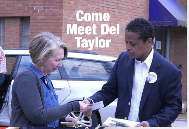 VoteDelTaylor's tweet photo. Would love for you to come and join us!! Just informal one-on-one conversations to meet voters, listen to what’s on your mind, and answer questions. https://t.co/ZUjfPgteXx