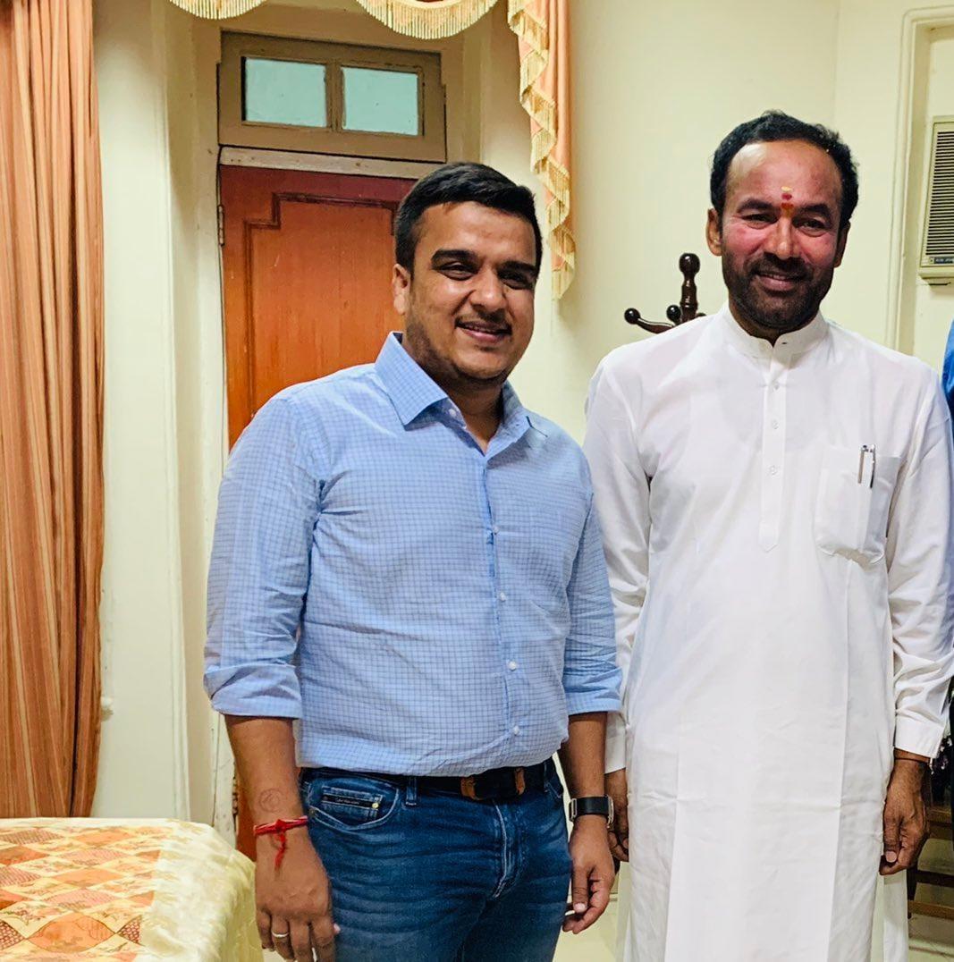 sanghaviharsh's tweet photo. Warm birthday greetings to Union Minister Shri @kishanreddybjp ji.

Your ideas, thoughts and dedication are taking the cultural sector of India to new heights, may you keep rising with each passing day. https://t.co/sAUKn8pC9Q