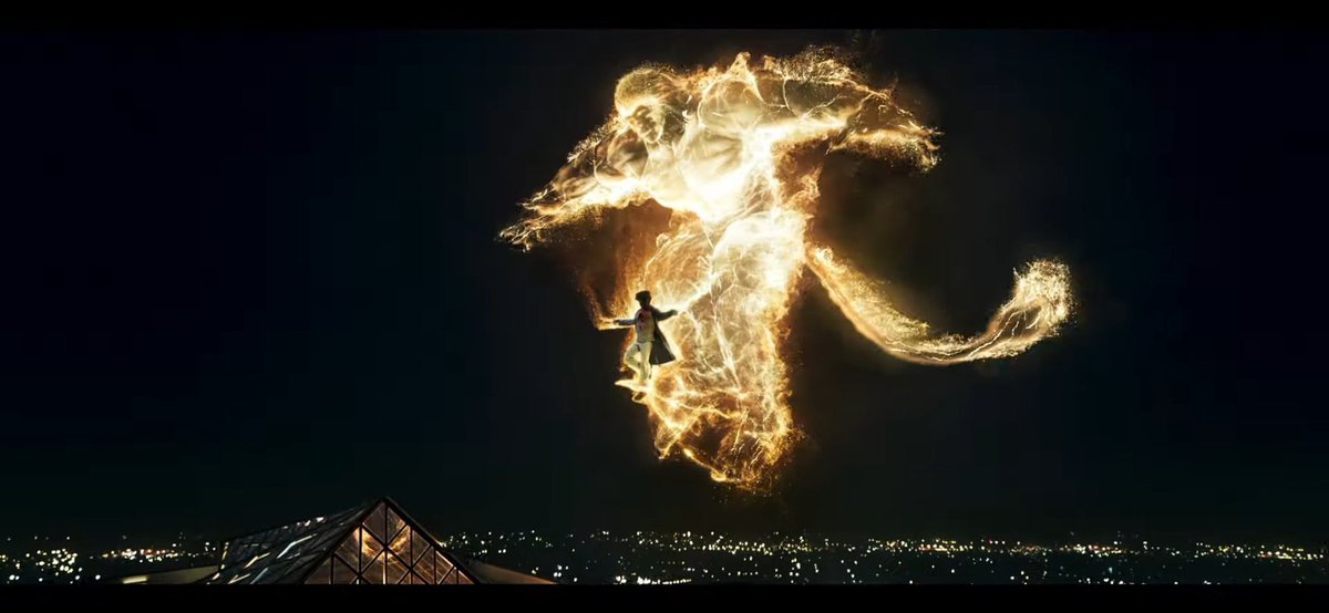 SumitkadeI's tweet photo. Such grand visuals are never seen before in India cinema.. The Lord Hanuman shot is absolutely OUTSTANDING.. We dont have even 20% budget what Hollywood has still Ayan mukerjee has achieved something surreal on VFX front.. Support it-  #Brahmastra #BrahmastraTrailer https://t.co/0t3Rf8ttKX