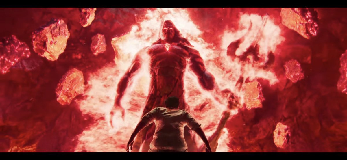 SumitkadeI's tweet photo. Such grand visuals are never seen before in India cinema.. The Lord Hanuman shot is absolutely OUTSTANDING.. We dont have even 20% budget what Hollywood has still Ayan mukerjee has achieved something surreal on VFX front.. Support it-  #Brahmastra #BrahmastraTrailer https://t.co/0t3Rf8ttKX