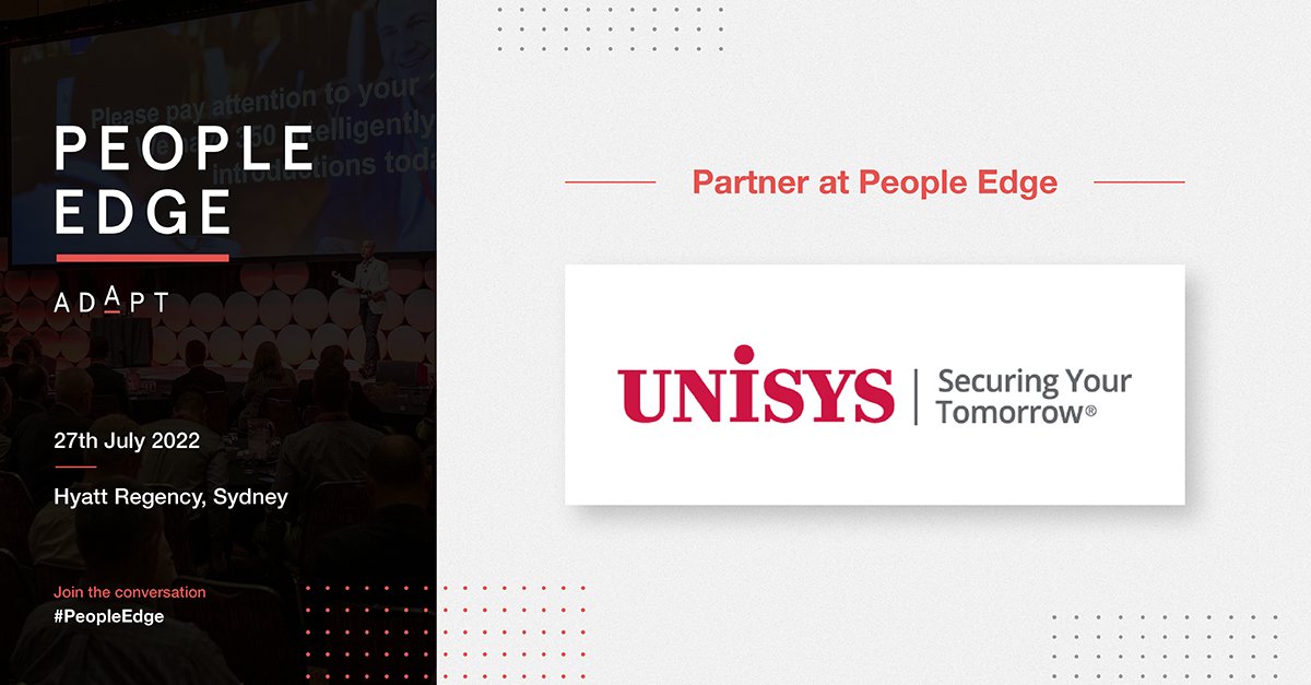 UnisysAPAC's tweet photo. Join us at Adapt #PeopleEdge 2022 to learn how your organization can leverage the partnership of IT, HR &amp; Employee Experience to attract and retain top talent. Register Now: https://t.co/64WywA5auF https://t.co/IpMR7QO8oZ