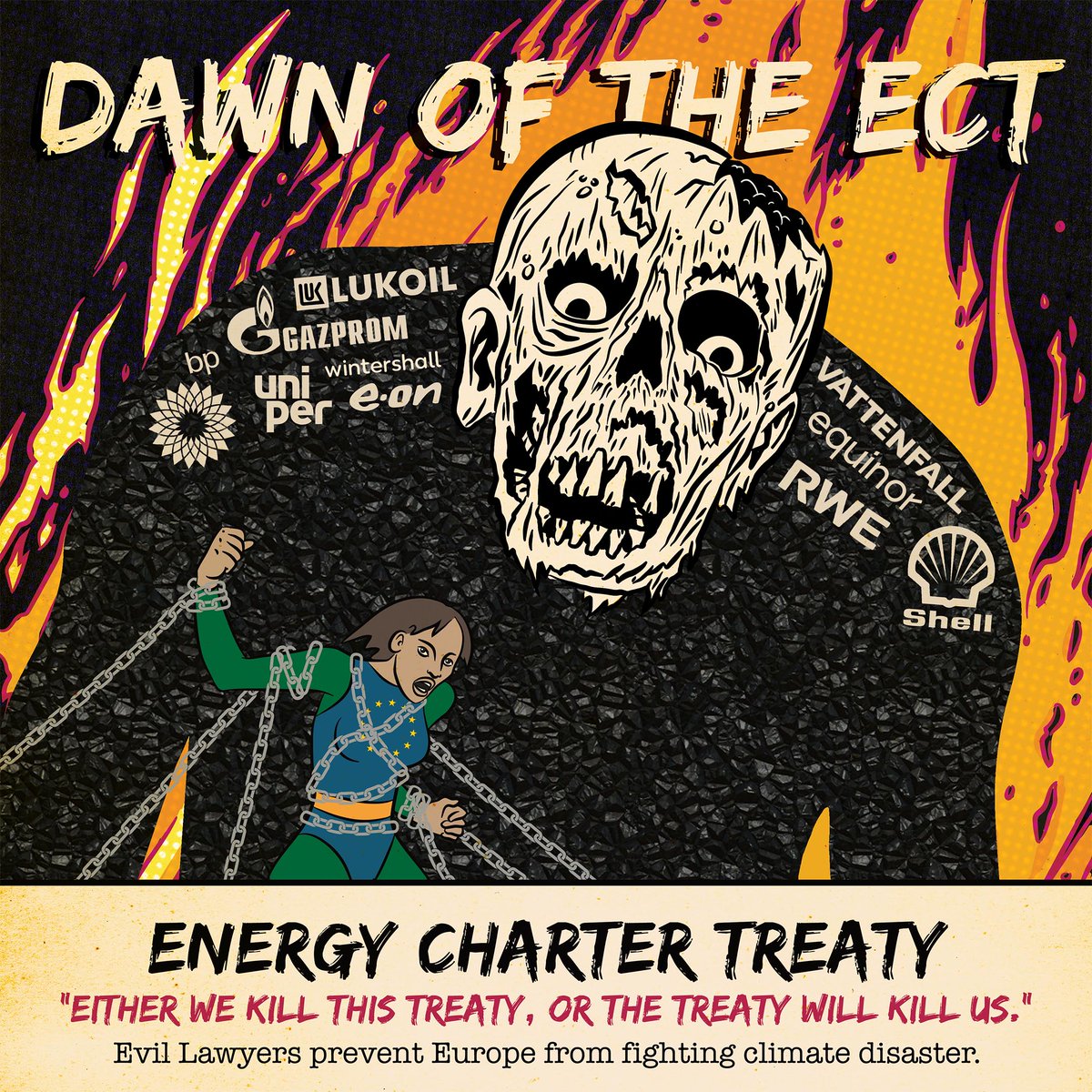 🔥💀Dawn Of The ECT 💀🔥
The Comic Book about the Energy Charter Treaty!

FREE download here: celinekeller.com/dawn-of-the-ect
Time to #EndFossilFuelProtection

“Either we kill this treaty, or the treaty will kill us!” 

@ysaheb #StopISDS #NoECT #ExitECT🧵