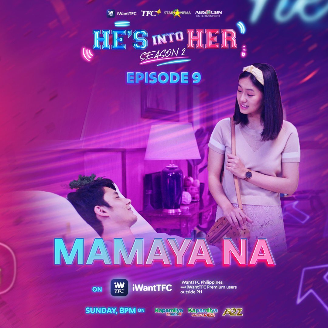 StarCinema's tweet photo. We did not see this coming but...... hello Team #MichiDale 👋🏼

#HesIntoHerS2E9 MAMAYA NA, 8PM, on @iwanttfc! Mapapanood rin this Sunday on Kapamilya Channel, Kapamilya Online Live, and A2Z Channel! https://t.co/dMcSzQNXJd