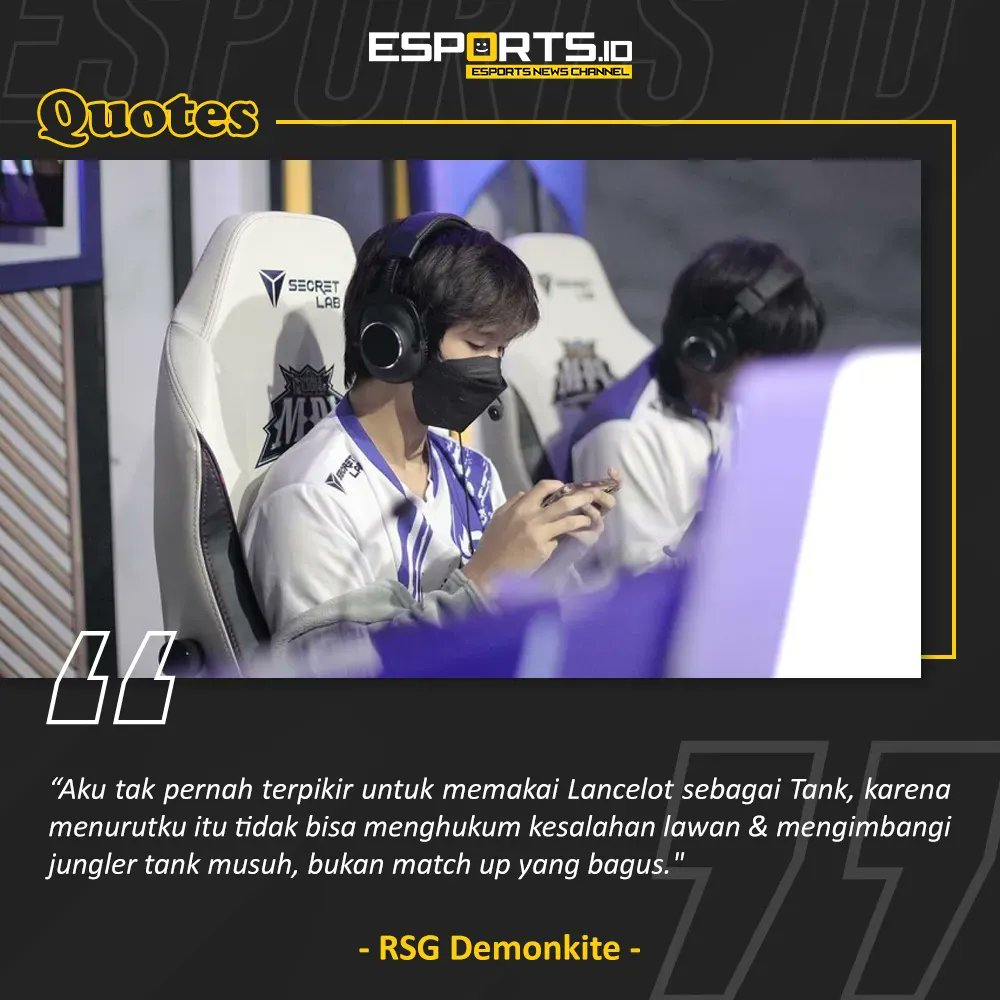 Esports_IDN's tweet photo. Menurut Sobat Lancelot tank ala Falcon Esports kemarin gimana? 🧐

Sc: Interview MSC 2022
⠀⠀⠀⠀⠀⠀⠀⠀⠀⠀⠀⠀
#EsportsID #EsportsIDQuote #MobileLegends #MSC2022 #WeOwnThis #MLBBEsports #MPLIDS9 #SupremaSEA #WeOwnMSC #RSGPH #RSGDemonkite #demonkite https://t.co/hZB5ioiQAo