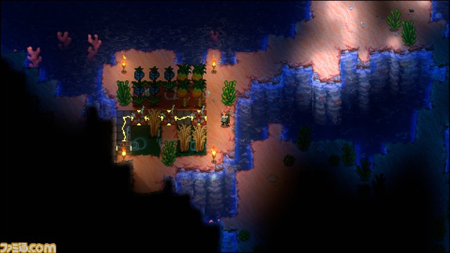 famitsu's tweet photo. 広大な地下世界を探索するサンドボックスゲーム『Core Keeper（コアキーパー）』が本日（6/15）大型アップデート

・待望の日本語対応
・巨大水域を探検できる新バイオームが追加
・ゲームバランスの調整
などを実施

#CoreKeeper

 https://t.co/xAo7wHbHXo https://t.co/wdMwftJKEB